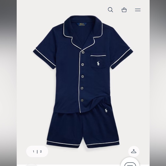 Polo by Ralph Lauren Kids Dark Blue Pajama Set - Picture 1 of 2